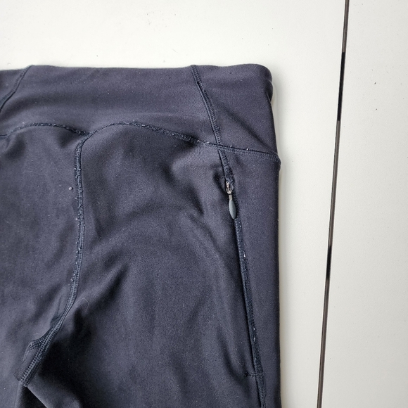 Under Armour HeatGear Compression Pants Cropped Leggings Running Black Womens M - Picture 9 of 9